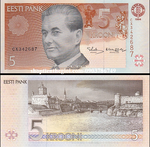 Estonia 5 Krooni 1992 UNC